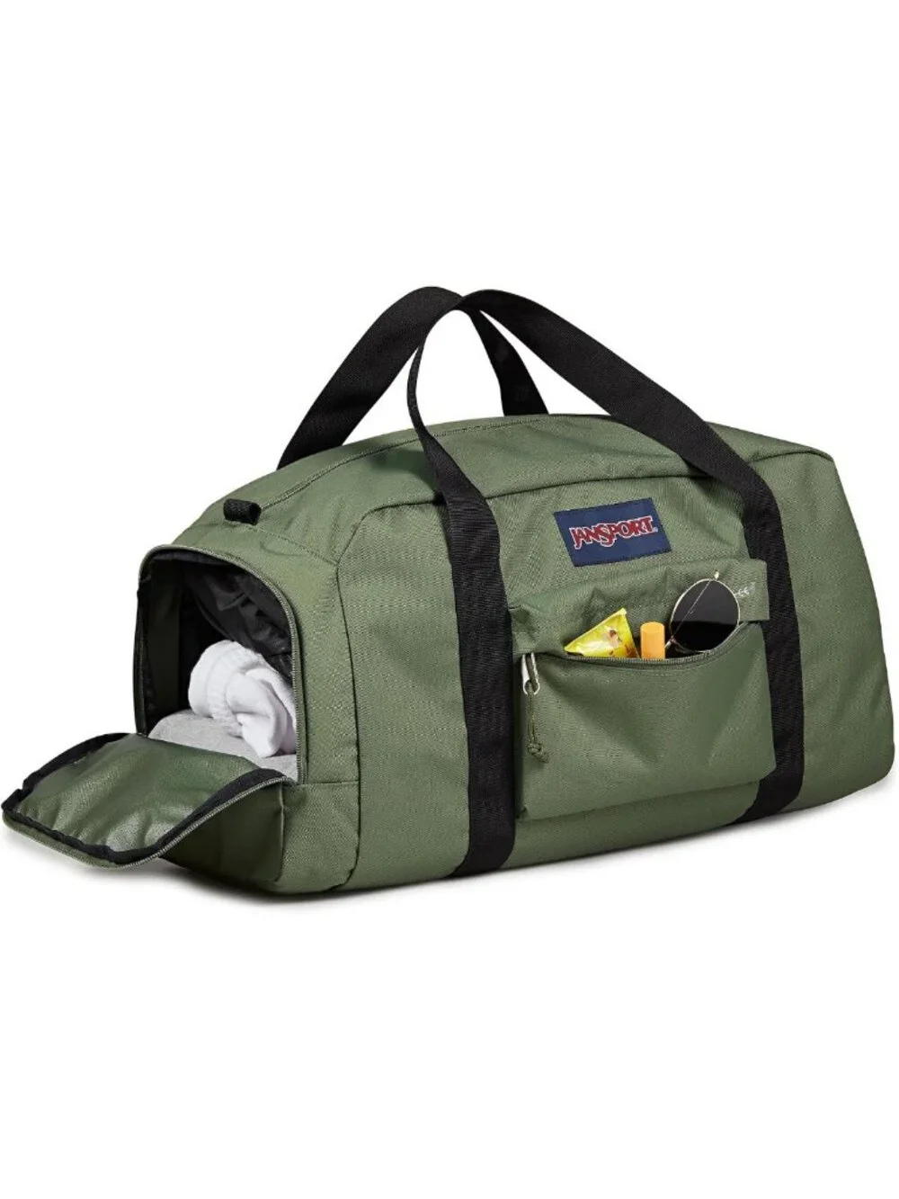 Durable Medium Duffel Bag for Travel or Gym - Utility Pocket & Side Handles